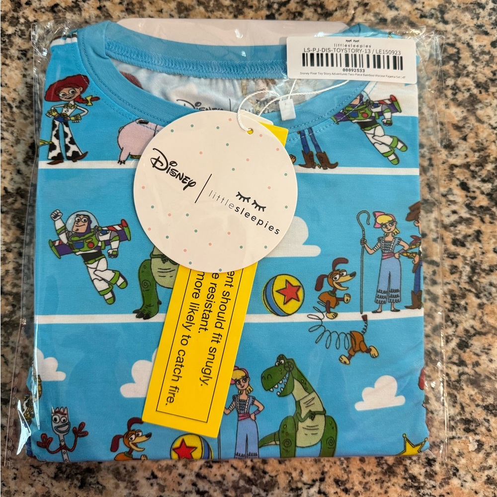 Little Sleepies 4T Toy Story long sleeve pajama set